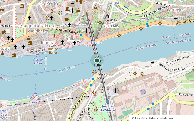 Map showing the source camera location in Porto